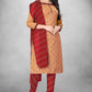 Beige Cotton Printed Unstitched Dress Material - Amara