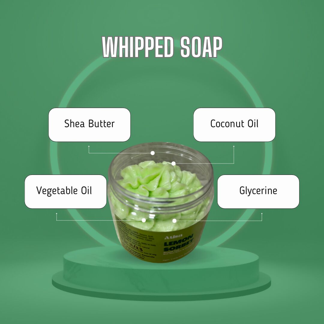Atisa Lemon Sorbet Whipped Soap | Swadesiicart