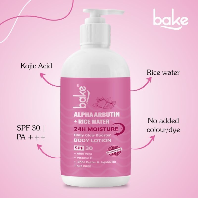 Bake Alpha Arbutin Body Lotion SPF 30 | Swadesiicart
