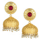 Joban Fashion Women Matte Gold Brass Jhumka | Swadesiicart