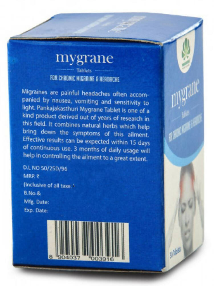 Pankajakasthuri Mygrane Tablets - Swadesiicart