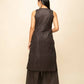 FIORRA Women's Black Lurex Cotton Straight Kurta Pant With Dupatta - Swadesiicart