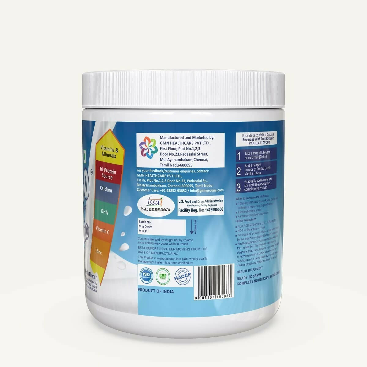 Pro360 Classic Daily Wellness Family Protein Health Drink Supplement Powder | Swadesiicart