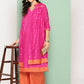 Ahalyaa Women's Traditional wear Kurta Set - Pink | Swadesiicart