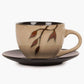 Home Centre Caraway Cup and Saucer- Set of 13 Pcs - 220 ml - Brown - Swadesiicart