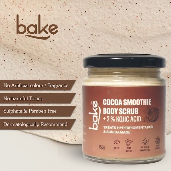 Bake 2% Kojic Acid Cocoa Smoothie Body Scrub | Swadesiicart