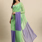 Ahalyaa Women's Traditional Semi Stitch Saree - Fluorescent Green | Swadesiicart