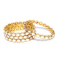 Priyaasi Women Set of 4 Gold-Polished Drop Shaped Kundan Studded Bangles - Swadesiicart