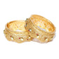 Priyaasi Women Vintage Style Gold-Polished Copper Kadaa Bangles - Swadesiicart