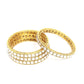 Priyaasi Women Set of 4 Gold-Polished Kundan Studded Bangles - Swadesiicart