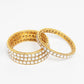 Priyaasi Women Set of 4 Gold-Polished Kundan Studded Bangles - Swadesiicart