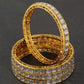 Priyaasi Women Set of 4 Gold-Polished Kundan Studded Bangles - Noz2Toz