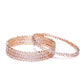 Priyaasi Women Set Of 4 Rose Gold-Polished American Diamond Studded Bangles - Swadesiicart