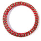 Priyaasi Women Set Of 4 Stones Studded Silk Threaded Bangles in Maroon Color - Swadesiicart