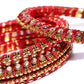 Priyaasi Women Set Of 4 Stones Studded Silk Threaded Bangles in Maroon Color - Swadesiicart