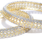 Priyaasi Women Set Of 2 Dual-Toned American Diamond Studded Bangles - Swadesiicart