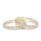 Priyaasi Women Set Of 2 Dual-Toned American Diamond Studded Bangles - Swadesiicart