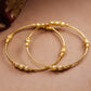 Priyaasi Women Gold-Toned Beaded Design Traditional Bangles Set Of 2 - Noz2Toz
