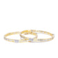 Priyaasi Women Dual Toned AD Studded Geometric Pattern Bangles Set Of 2 - Swadesiicart