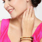 Priyaasi Women Set Of 2 Matte Gold Finish Stones And Pearl Studded Multicolor Bangles - Swadesiicart