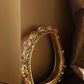 Priyaasi Women Gold-Polished American Diamond & Ruby Studded Openable Bangle - Noz2Toz