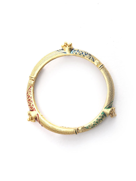 Priyaasi Women Multi-Color Ghungroo Gold-Polished Set of 2 Bangle Set - Swadesiicart