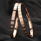 Priyaasi Women Set of 2 Rose Gold-Polished Bangles Set - Noz2Toz