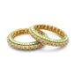 Priyaasi Women Multi Color Kundan Pearls Gold Platted Set Of 2 Bangles - Swadesiicart