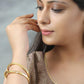 Priyaasi Women Green American Diamond Gold-Polished Set of 2 Bangle Set - Swadesiicart