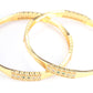 Priyaasi Women Green American Diamond Gold-Polished Set of 2 Bangle Set - Noz2Toz