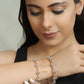 Priyaasi Women American Diamond Rose Gold-Polished Bangle Set - Swadesiicart