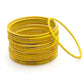 Priyaasi Women Yellow Set of 24 Bangle Set - Swadesiicart