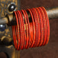 Priyaasi Women Red Set of 24 Bangle Set - Swadesiicart