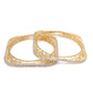 Priyaasi Women Square American Diamond Gold-Polished Set of 2 Bangles - Swadesiicart