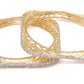 Priyaasi Women Square American Diamond Gold-Polished Set of 2 Bangles - Swadesiicart