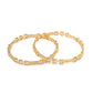 Priyaasi Women Contemporary American Diamond Gold-Polished Set of 2 Bangles - Swadesiicart