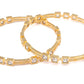 Priyaasi Women Contemporary American Diamond Gold-Polished Set of 2 Bangles - Swadesiicart