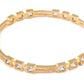 Priyaasi Women Contemporary American Diamond Gold-Polished Set of 2 Bangles - Swadesiicart