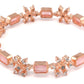 Priyaasi Women Pink American Diamond Rose Gold-Polished Set of 2 Bangles - Swadesiicart