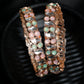 Priyaasi Women Rose Gold Multi Coloured Stones Set of 2 Bangles - Noz2Toz