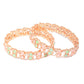 Priyaasi Women Rose Gold Multi Coloured Stones Set of 2 Bangles - Swadesiicart