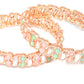 Priyaasi Women Rose Gold Multi Coloured Stones Set of 2 Bangles - Swadesiicart