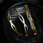 Priyaasi Women Dual Toned Wavy Patterned Set of 2 Bangles - Noz2Toz