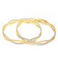 Priyaasi Women Dual Toned Wavy Patterned Set of 2 Bangles - Swadesiicart