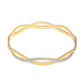 Priyaasi Women Dual Toned Wavy Patterned Set of 2 Bangles - Swadesiicart
