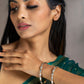 Priyaasi Women Elegant Stone Studded Gold-Polished Set of 2 Bangles - Swadesiicart