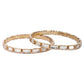 Priyaasi Women Elegant Stone Studded Gold-Polished Set of 2 Bangles - Swadesiicart