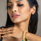Priyaasi Women Gold-Polished Pearls Studded Set of 2 Bangles - Swadesiicart
