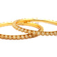 Priyaasi Women Gold-Polished Pearls Studded Set of 2 Bangles - Swadesiicart