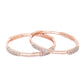 Priyaasi Women Elegant Floral American Diamond Rose Gold Bangles Set of 2 - Swadesiicart